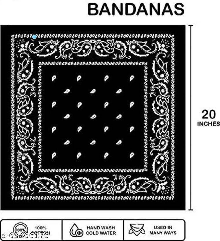 kshs Rumaal boy and girls Bandana hankercheifs ["Black"] Handkerchief Buy kshs Rumaal boy and