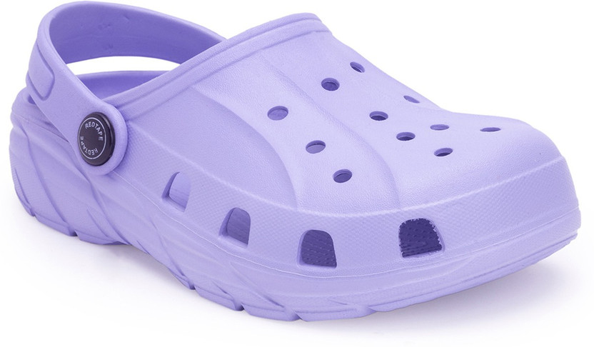 Red tape crocs