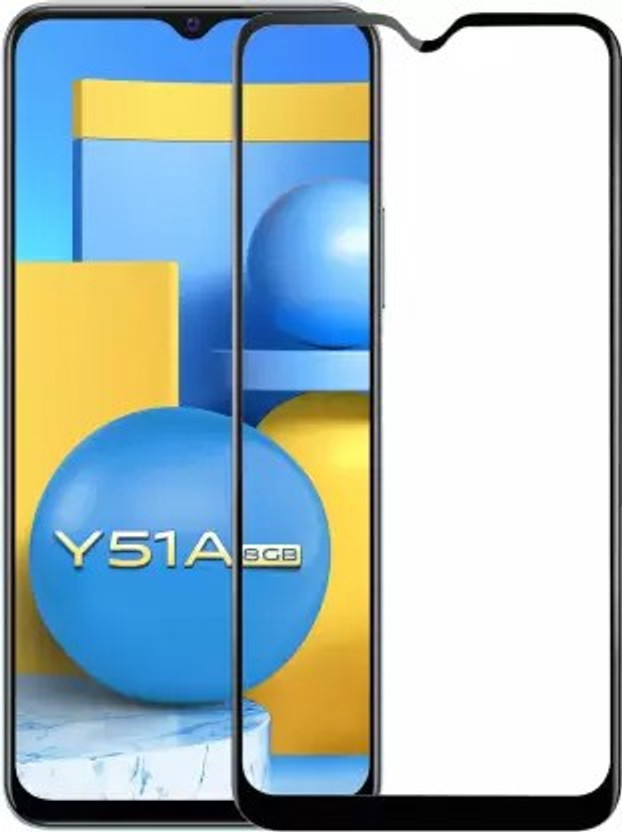 HQ Protection Edge To Edge Tempered Glass for VIVO Y51,VIVO Y51(Pack of 2)