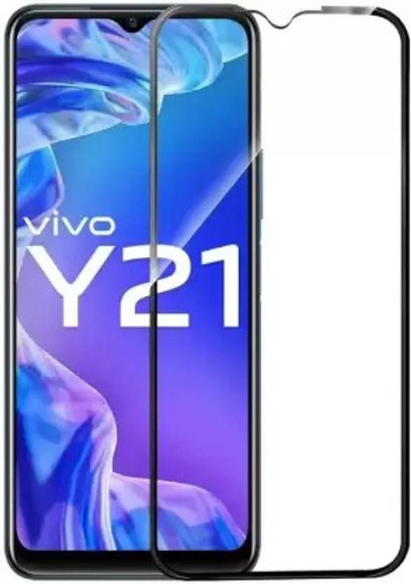 HQ Protection Edge To Edge Tempered Glass for Vivo Y21t, Vivo Y21e, Vivo Y21s, Vivo Y21a, Vivo Y21, Vivo Y21 2021, VIVO V21s(Pack of 2)