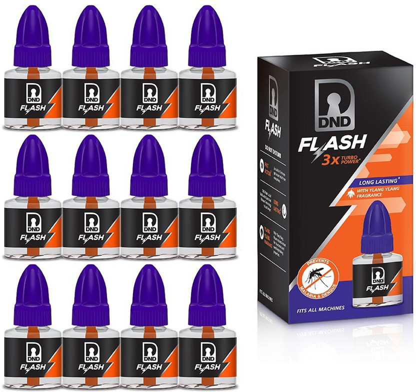 DND Flash Mosquito Repellent Vapouriser Refill | Prevents Malaria & Dengue | Mosquito Vaporiser Refill(12 x 45 ml)