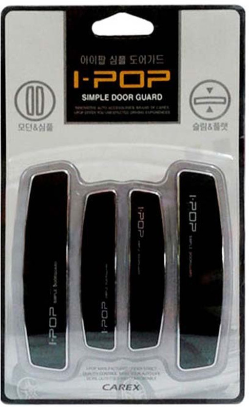 I Pop Plastic Car Door Guard(Black, Pack of 4, Skoda, Fabia)