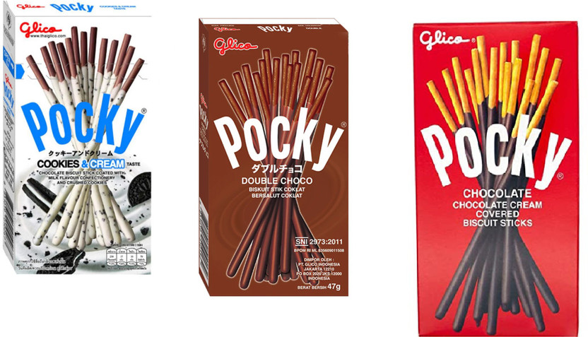 Pocky Pack Of Three | Double Choco, Cookie & Cream , Chocolate Flavour, Imported Cookies Biscuit(3 x 50 g)