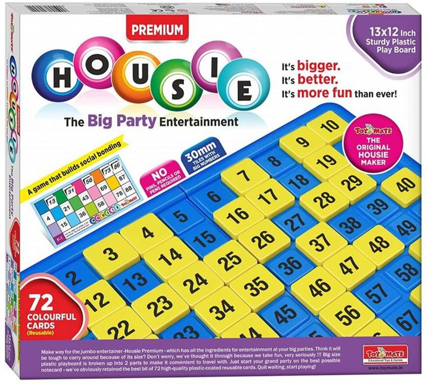 Toymate Premium Housie Tambola Bingo Board Game Set - 72 Party & Fun
