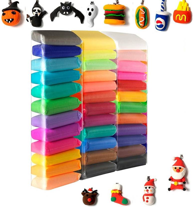 Shopex DIY Colourful NonToxic Modeling Clay Air Dry