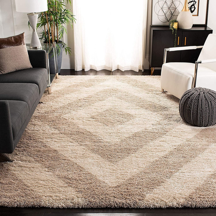 RM Handloom 6 ft  X 2 ft Polyester Carpet(Rectangle, Brown)
