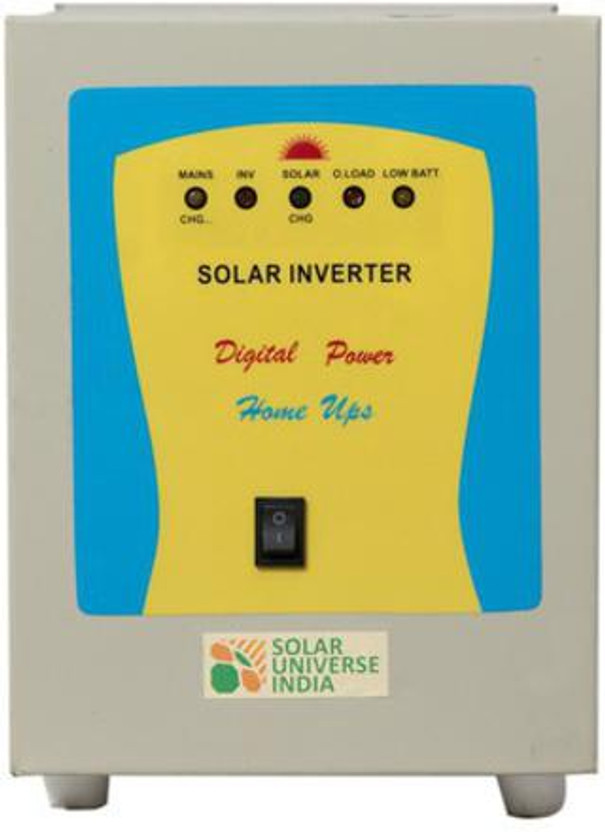 SOLAR UNIVERSE INDIA Solar Inverter for running AC 220V loads from Solar Panels directly - 24V SUI-Raj SPV DC to AC Converter - 300W/24V + 7W DC Tube with 6 Months Warranty Solar Compatible Pure Sine Wave Inverter(500 VA)