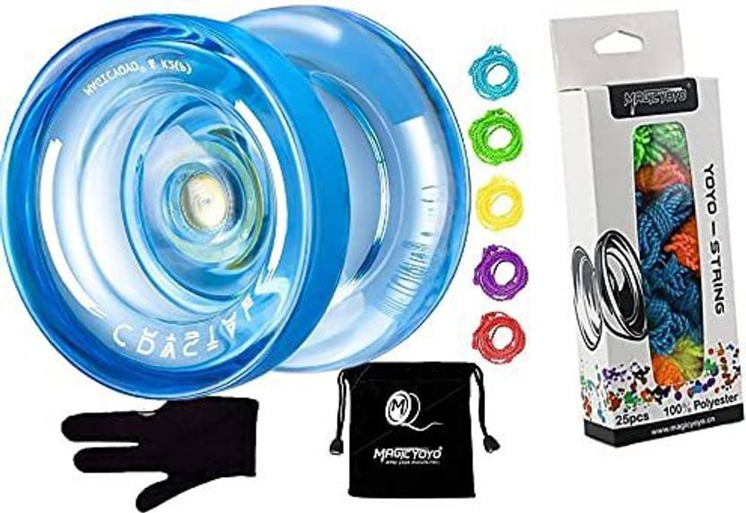 MAGICYOYO Responsive YoYo K2Plus Crystal Blue with Yoyo Sack + 5