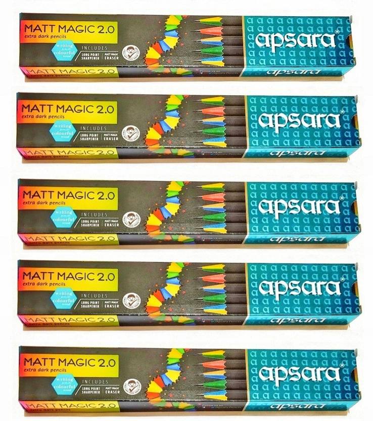 Apsara Matt Magic 2.0 Pencil Pack of 05 box Pencil Price in India