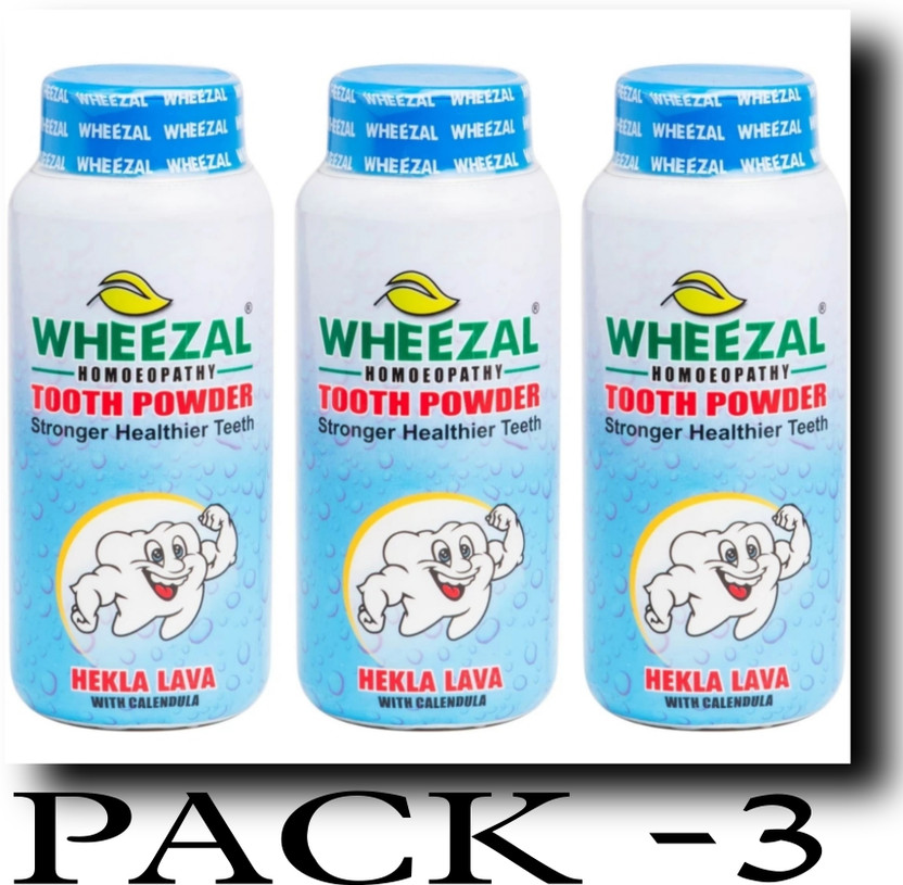 WHEEZAL HEKLA LAVA TOOTH POWDER(300 g, Pack of 3)