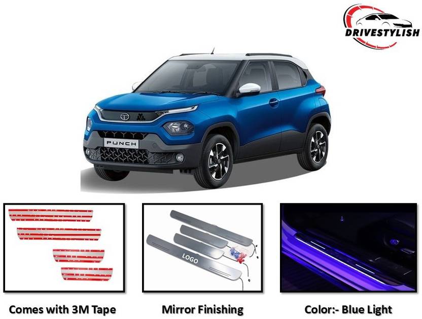 DriveStylish Car LED Step/Scuff Plate/Sill Plate For Tata Punch Door