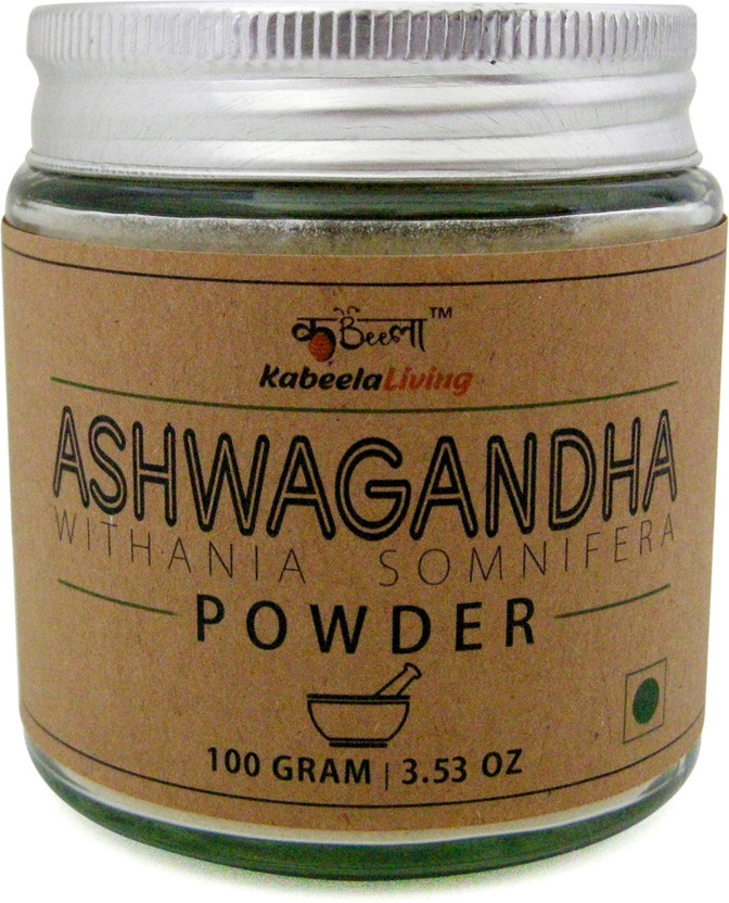 kabeela living Pure Ashwagandha Powder (Withania Somnifera) 100 Gram(100 g)