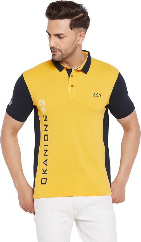 black and yellow polo