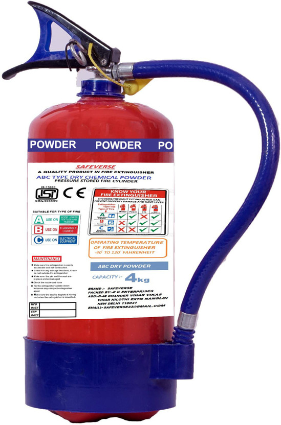 SAFEVERSE Fire Extinguisher 4kg Fire Extinguisher Mount(4 kg)