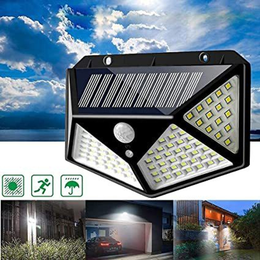 HOSTING night solar light Solar Light Set(Wall Mounted Pack of 1)