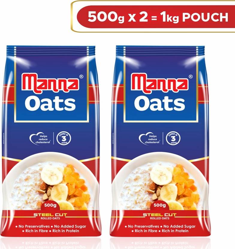 Manna Steel Cut Rolled Oats High in Fibre & Protein 100 Natural