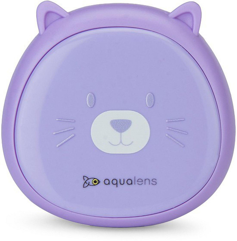 Aqualens Lens Case for Travel with Mirror, Tweezer, Applicator & Lens Box (Purple)(Pack of: 1)