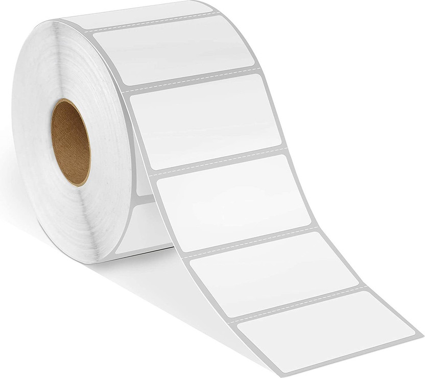 LRS 50x25 Direct Thermal Barcode Label Sticker - 2 x 1 inches - 50mm x 25mm - 1000 Labels Per Roll - White Self Adhesive Sticker for Barcoding Paper Label(White)