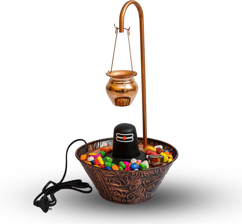 StatueStudio Lord Shiva Shivling with Water Fountain Shiva Lingam Idol