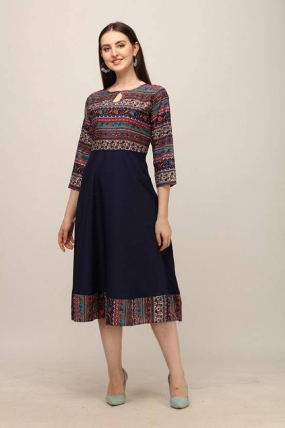 jewe Women Maxi Blue Dress Buy jewe Women Maxi Blue Dress Online at