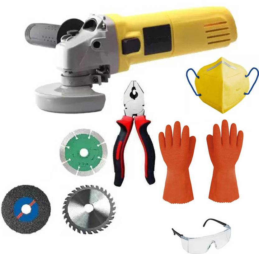 My Factor 850W Angle Grinder with Blade,Plier,Gloves,Safety Goggles