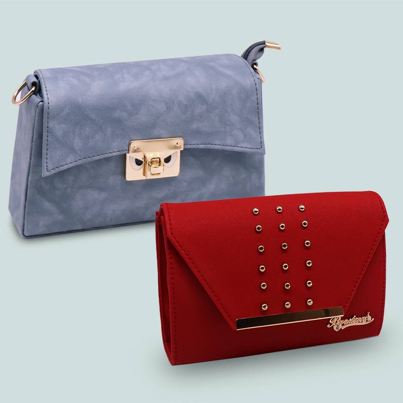 BANDICOOT Blue, Red Sling Bag EY NAINA Fragrance Cross body Chain Sling