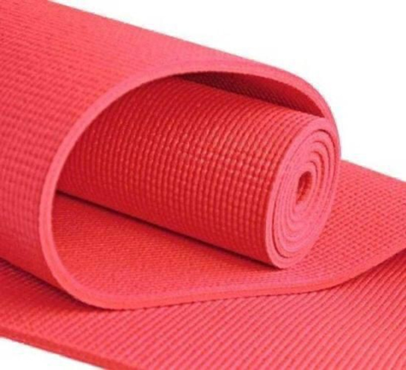 Upasana Fab Yoga excercise gym workout Red Color mat 4 mm Exercise & Gym Mat