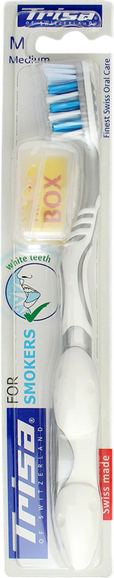 Trisa Trisa Toothbrush For Smokers With Hygiene Box Medium Toothbrush - Flipkart Deal