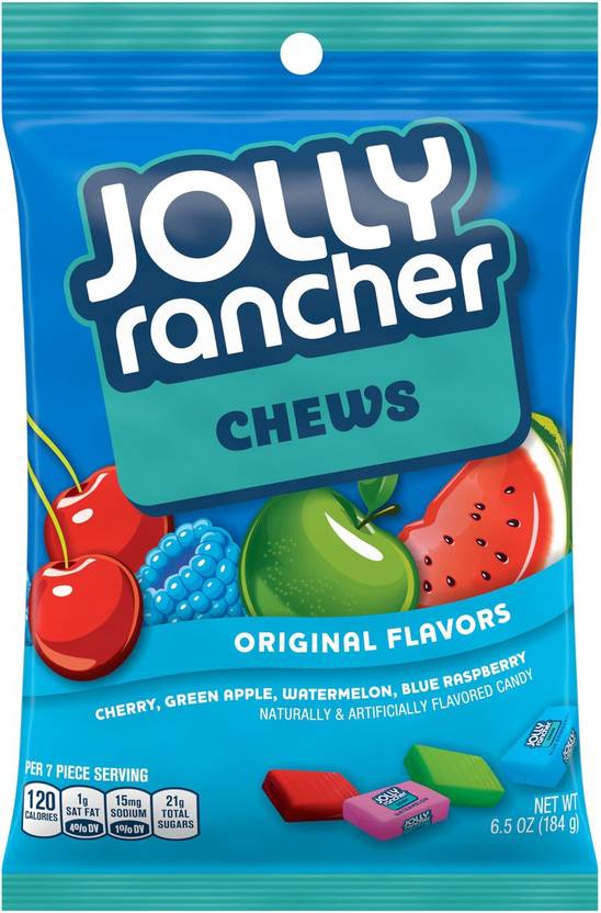 Jolly Rancher Chews Original Flavours 184g Cherry, Green Apple