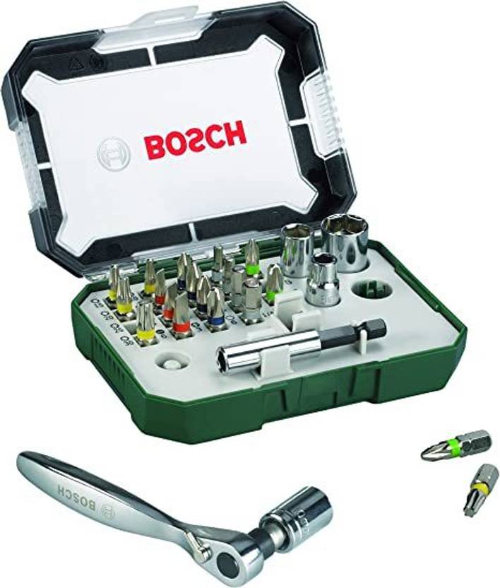 BOSCH SCREWDRIVER BIT SET 26 PCS MINI RATCHET SET Cordless Impact