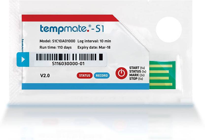 Tempmate S1 Disposable Temperature Data Logger Temperature & Humidity
