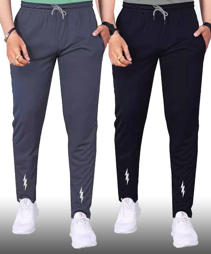 [Sizes ] MOONVELLY Men Solid Multicolor Track Pants