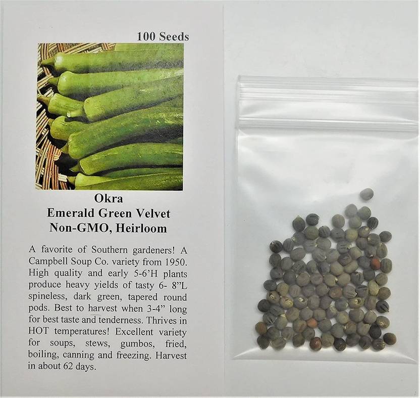Biosnyg Emerald Green Velvet Okra Seed Price in India Buy Biosnyg