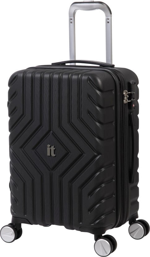 small black suitcase with wheels