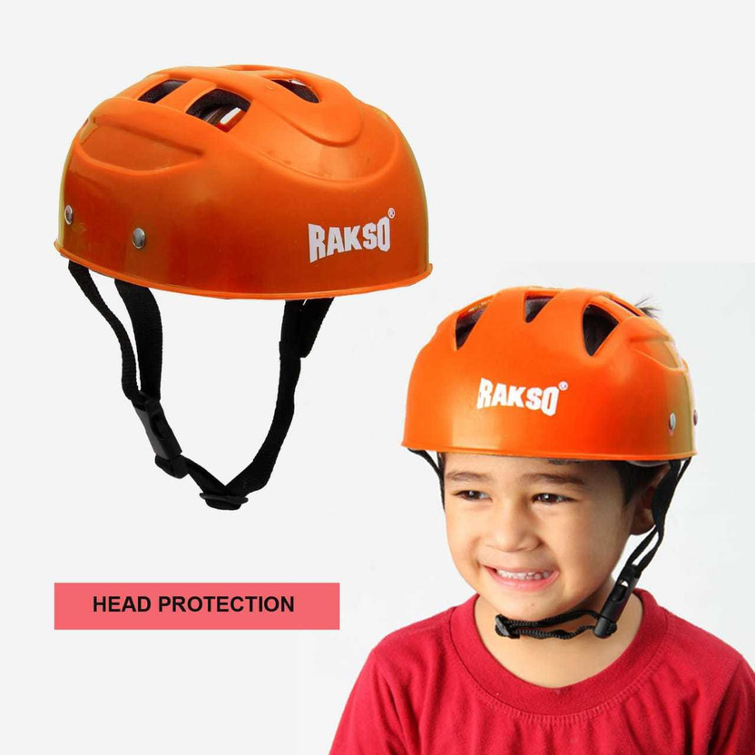 Rakso kids Multipurpose Sports Helmet ForSkating,Cycling Adjustable Straps Helmet Cycling Helmet(Orange)