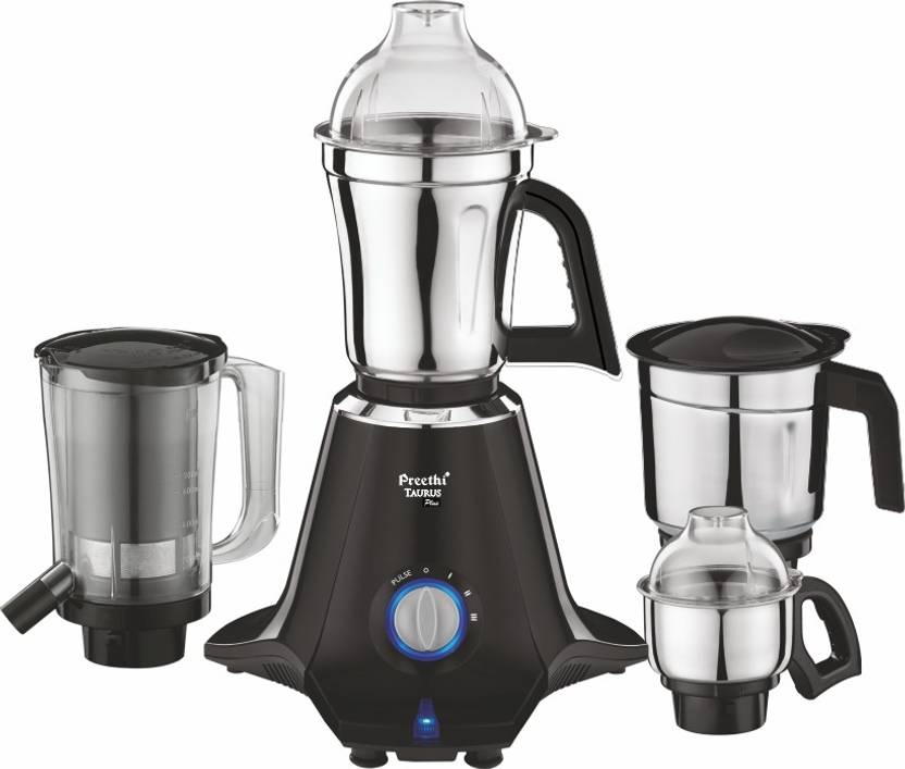 Preethi Taurus Plus MG 257 1000 W Mixer Grinder (4 Jars, Black) Price