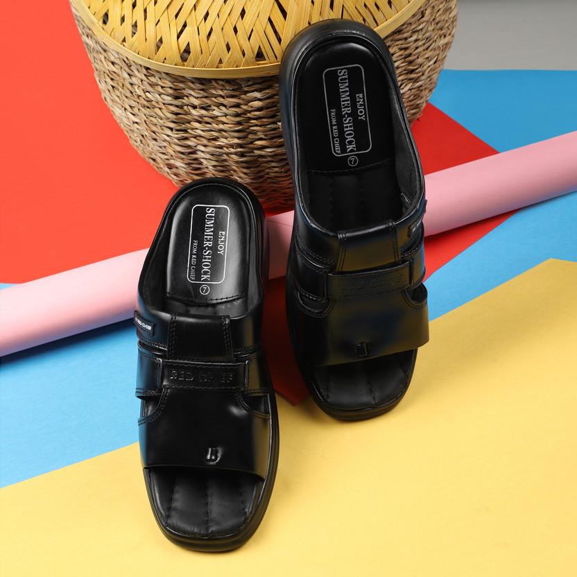 RED CHIEF Slippers - Buy Black Color 