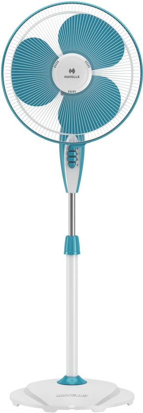 HAVELLS Gatik Neo with 2 Year Warranty 400 mm Pedestal Fan White Aqua | Pack of 1