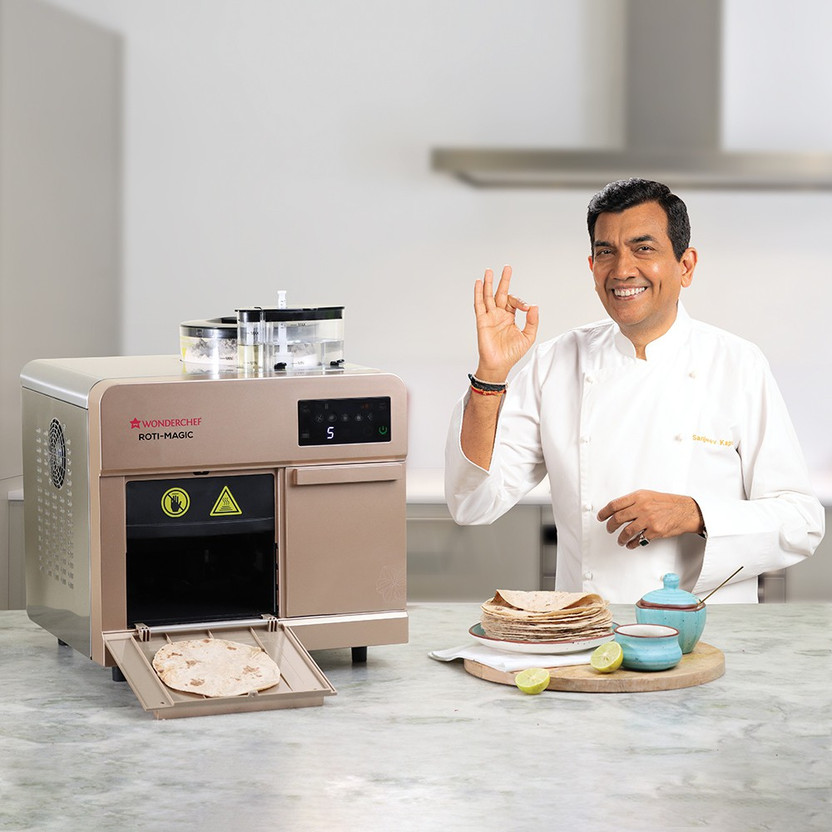 Elektrischer Roti Maker Edelstahl - Antihaft, Bis 200°C, Für Crêpes, Pizza & Mehr