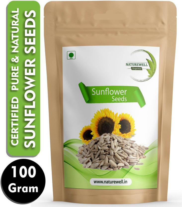 Naturewell Organics Sunflower Seeds for Eating Fibre, Protein Rich Superfood-100g Seed(100 g)