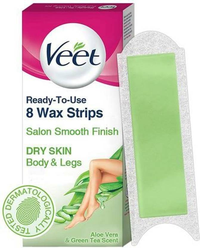Veet Hair removal Strips Dry Skin 8 Strips (Pack of 1) Strips
