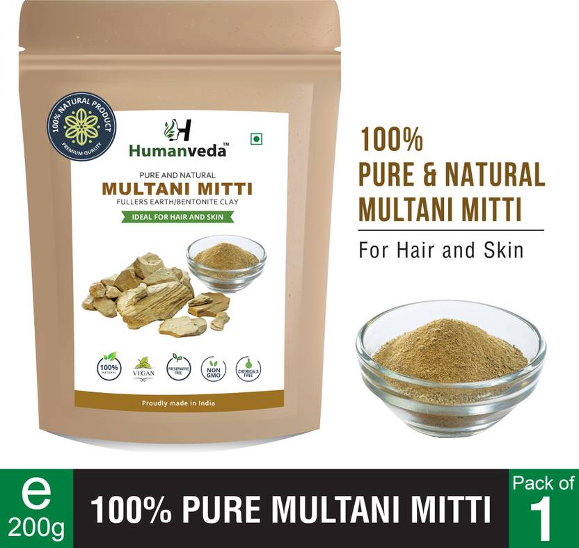 Humanveda Herbal Multani Mitti/Fullers Earth Powder (Bentonite Clay