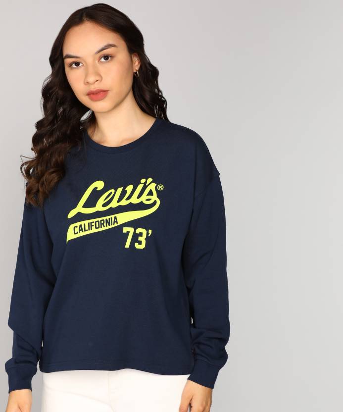 LEVI'S Full Sleeve Printed Women Sweatshirt - Buy LEVI'S Full Sleeve  Printed Women Sweatshirt Online at Best Prices in India 