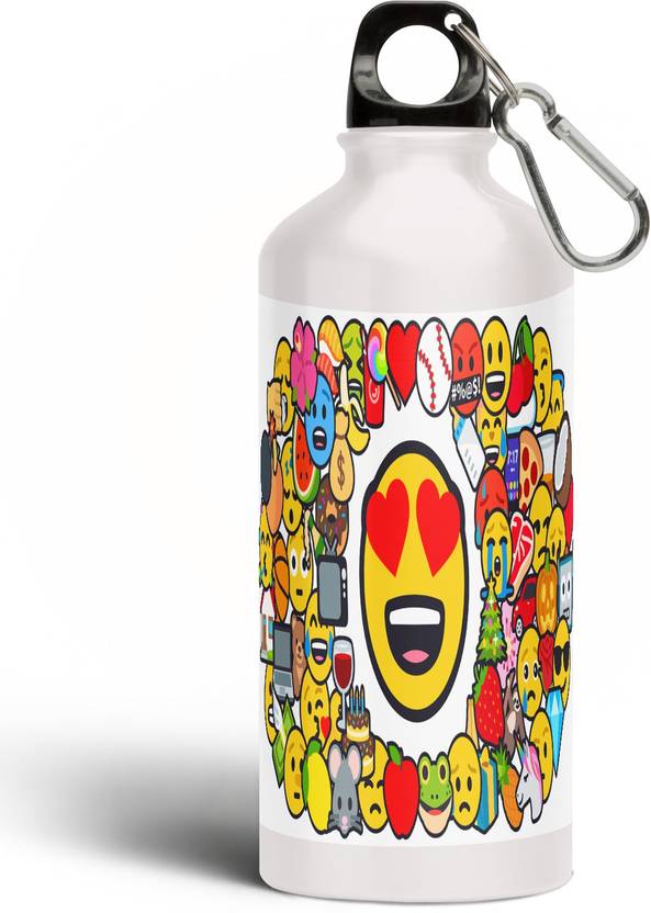 Nirmuk Emoji Printed Aluminium Sipper Bottle,Aluminium Water Bottle