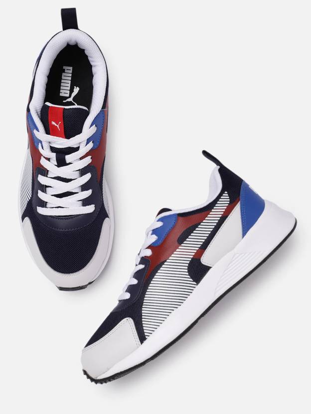 PUMA Puma Men Navy Blue and White Colourblocked Sneakers Sneakers For ...