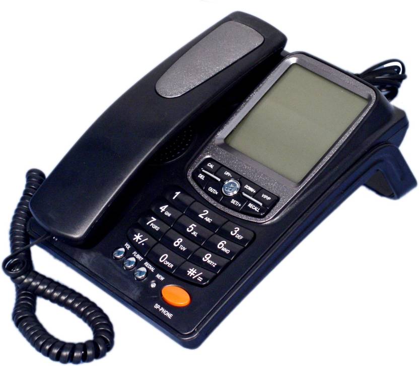 Talktel F-9 Bl Corded Landline Phone - Black