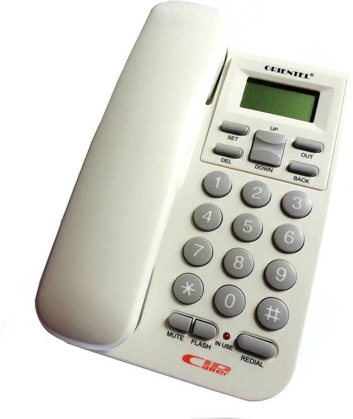 Siddh Present Orientel Jumbo Lcd Kx-T1555 Caller Id Corded Landline Phone (White) 