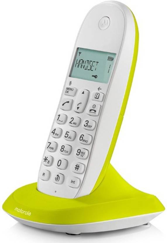 Motorola C1001LI LIME LEMON Cordless Landline Phone (LIME LEMON) 