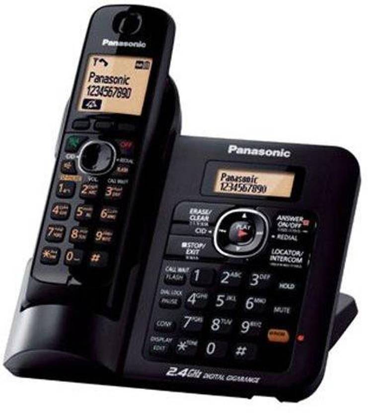 Panasonic Kx-Tg3811sxm Cordless Landline Phone (Black) 