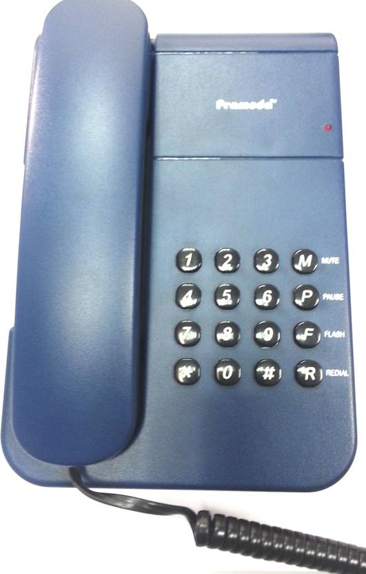 pramoda PT 22 Corded Landline Phone (Blue) 